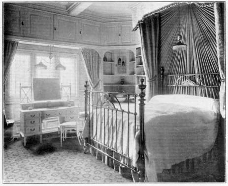 Bedroom on Edwardian Bedroom With Iron Bedstead And Spectacular Curtaining