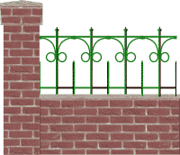 Wall with cast iron railing